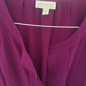 Pea in the pod magenta shirt dress